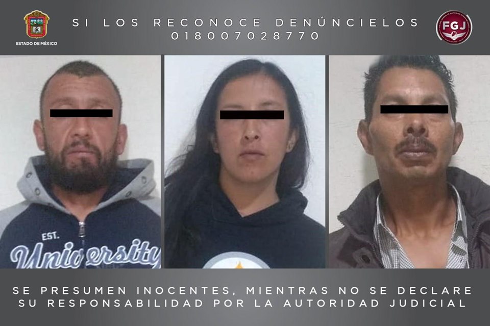 Extorsionadores detenidos en Metepec